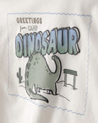 Baby Boy Dinosaur Long-Sleeve Graphic Tee - Cream, image 2 of 4 slides