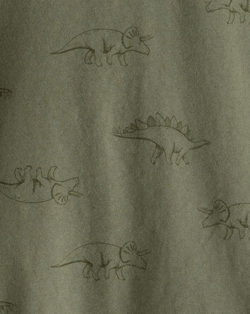 Tout-petit garçon - T-shirt à manches longues avec imprimé de dinosaure - Vert, 