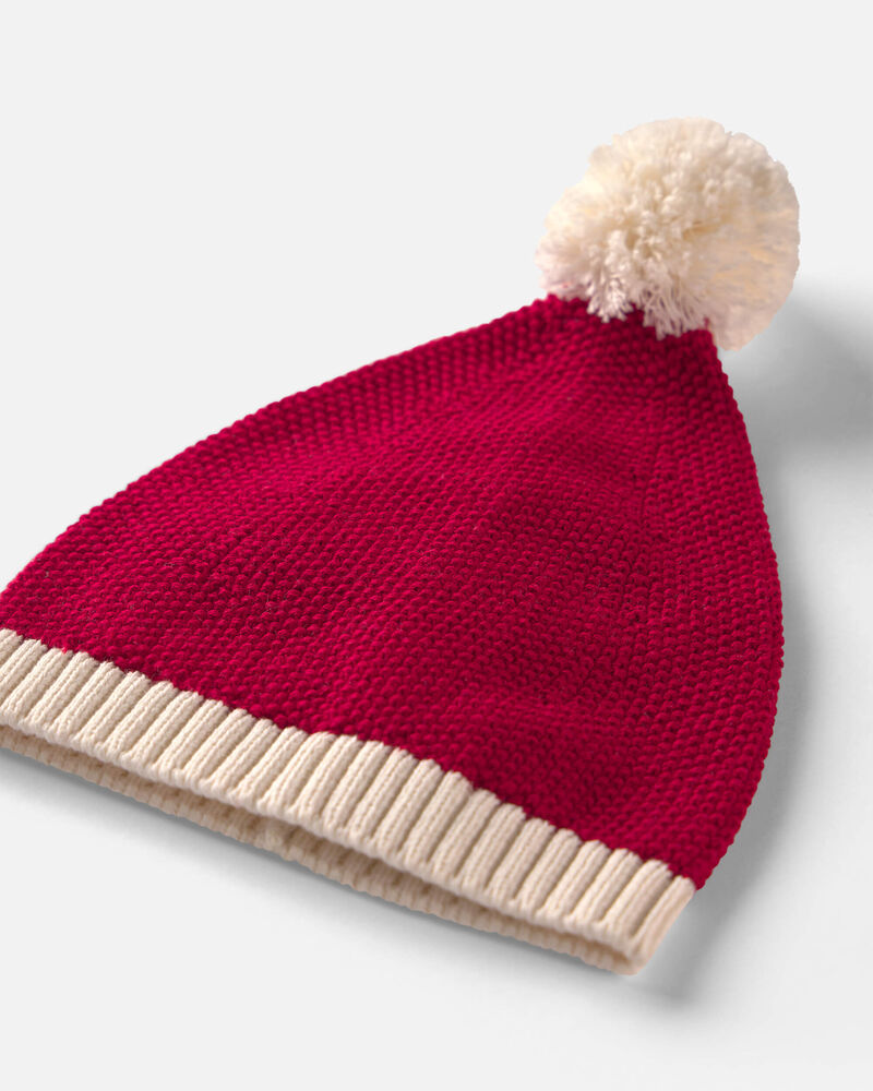 Toddler Organic Cotton Santa Hat, image 2 of 3 slides