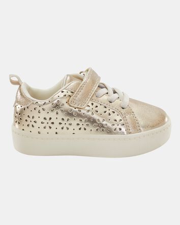 Toddler Girl High-Top Glitter Sneakers - Gold, 