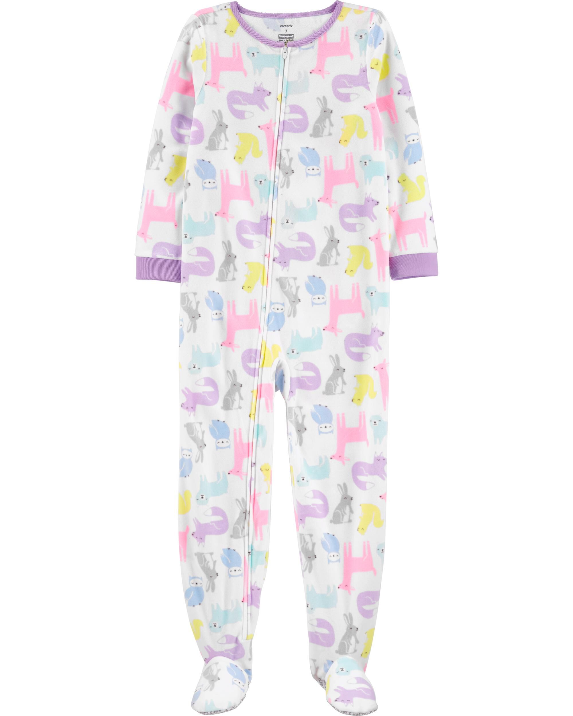 carters fleece one piece pajamas