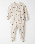 Baby Organic Cotton Sleep & Play Pyjamas in Beavers' Creek Print, image 1 of 4 slides