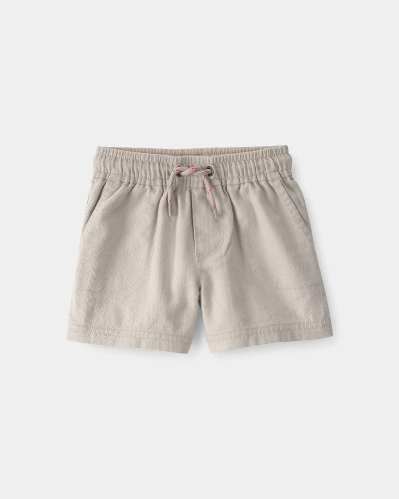 Baby Boy Twill Shorts - Light Khaki, image 1 of 4 slides