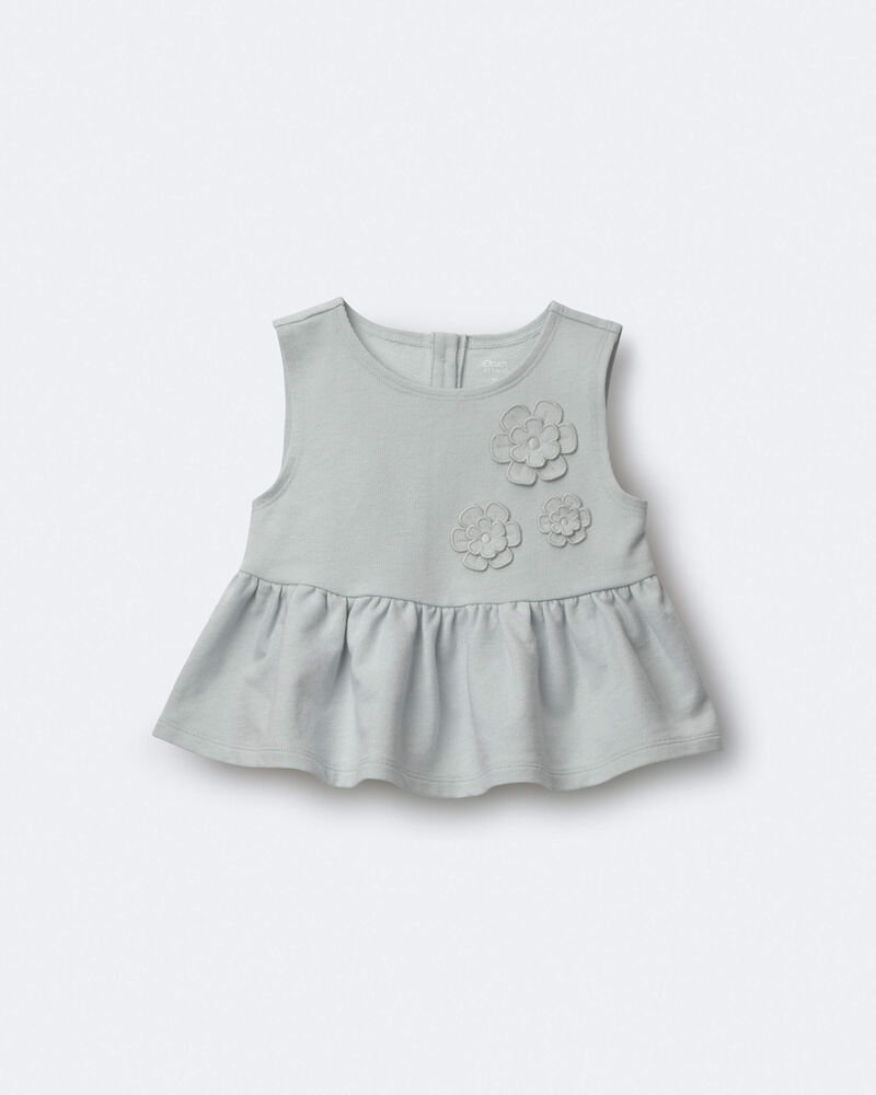 Tout-petit fille - Haut p&eacute;plum &agrave; imprim&eacute; fleurs - Bleu clair, image 2 sur 6 diapositives