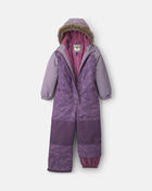 Girls 1 Piece Snowsuit- Purple, image 3 of 8 slides