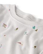 Toddler Organic Cotton Pyjamas in Frosted Trail Print, image 2 of 4 slides