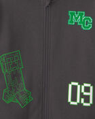 Boys Minecraft&reg; Zip-Up Hoodie - Black/Green, image 3 of 3 slides