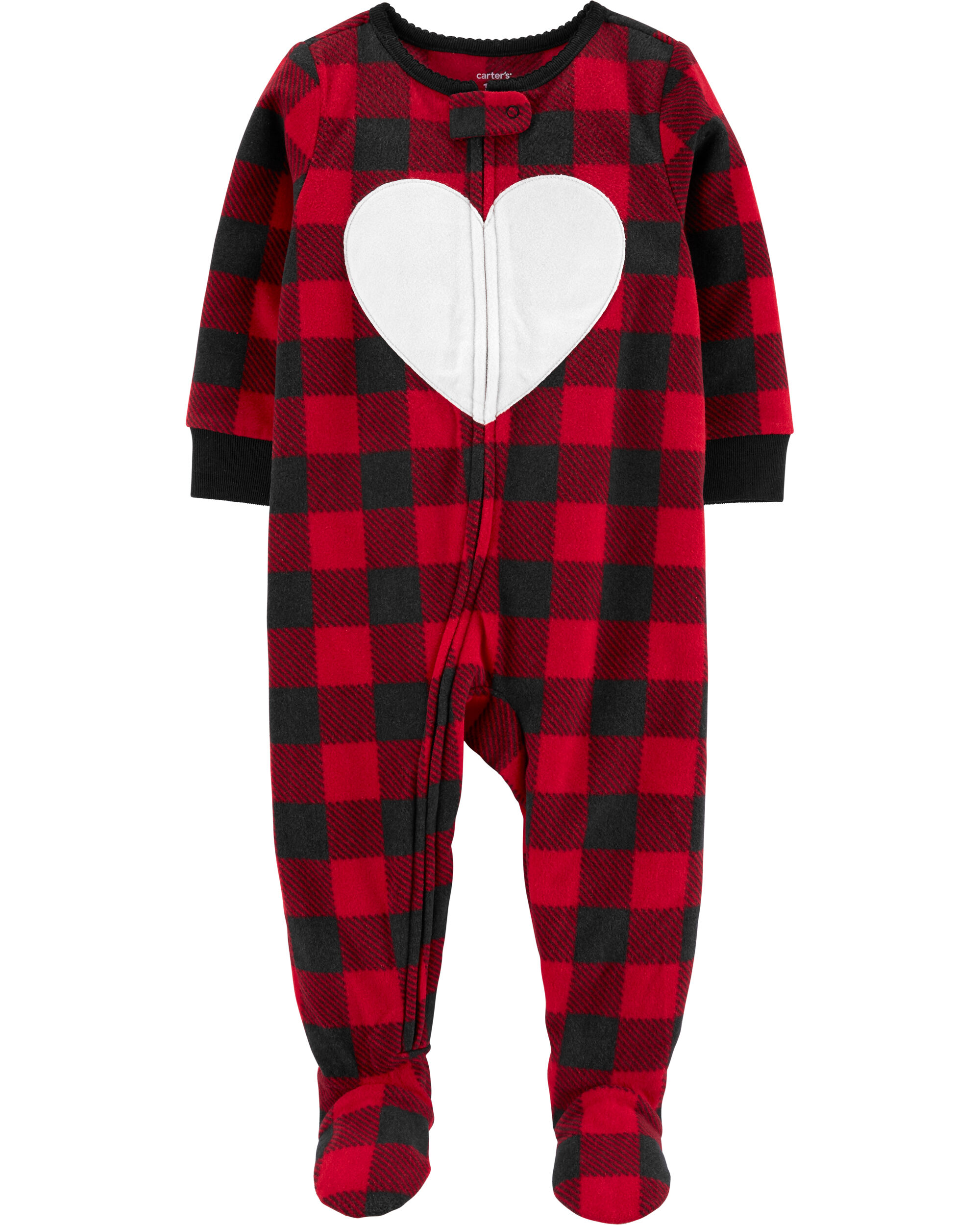 carters one piece fleece pajamas