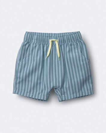 Toddler Boy Playground Shorts in Stripes - Blue, 