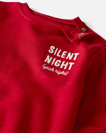B&eacute;b&eacute; - Barboteuse bouffante en jersey bouclette de coton biologique &laquo;Silent Night&raquo; - Rouge, 