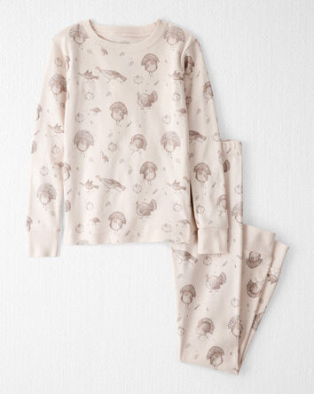 Kid Organic Cotton Pyjamas in Autumn Grove Print, 