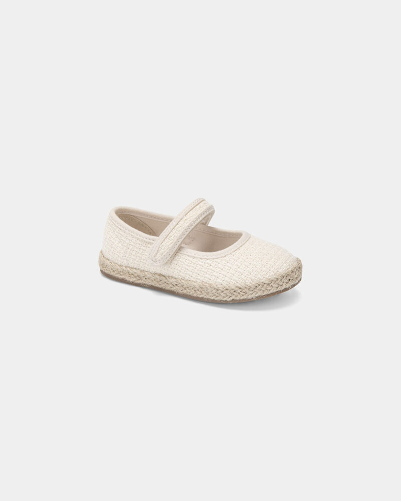Toddler Girl Woven Casual Shoes - Cream, image 1 of 6 slides
