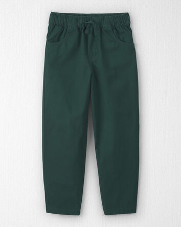 Jeune - Pantalon ample en serg&eacute; de coton biologique, 