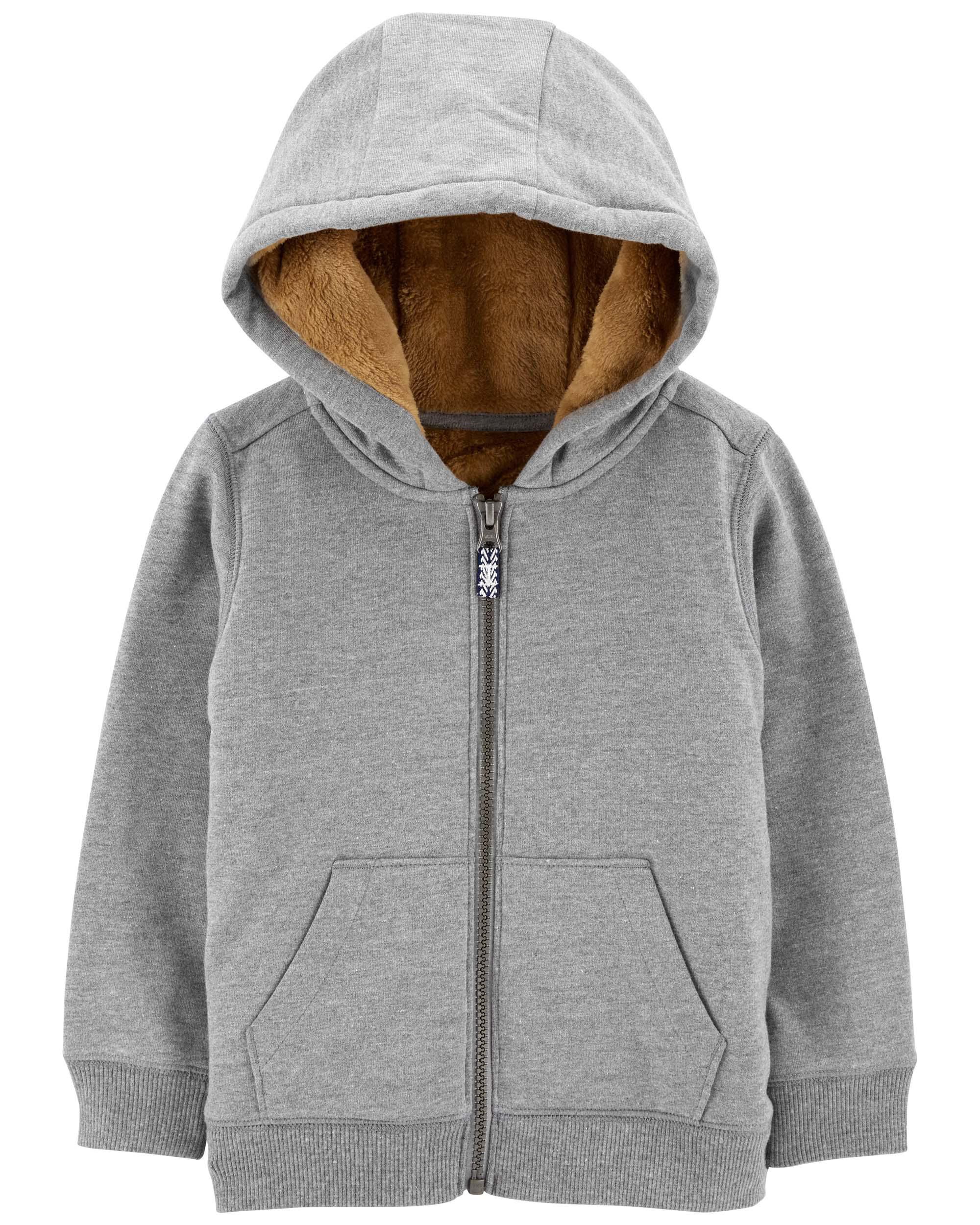 Grey Fuzzy Lined Hoodie Carter s Oshkosh Canada