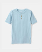 Boys Rib Snug Fit 2-Piece Pyjama Set - Blue, image 2 of 5 slides