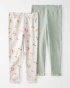 Toddler 2-Pack Organic Cotton Rib Leggings, image 1 of 6 slides