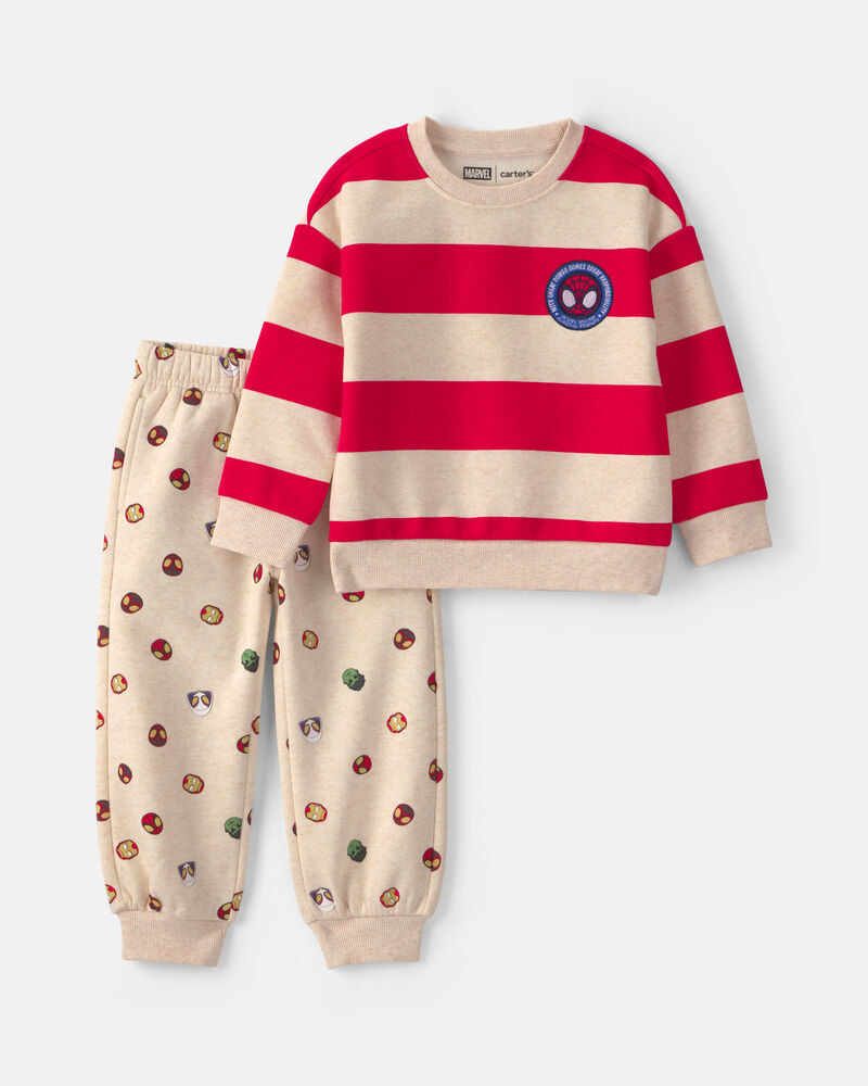 Toddler Boy 2-Piece &copy;Marvel Spidey Long-Sleeve Top & Pant Set - Red/Cream, image 1 of 4 slides