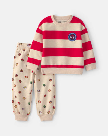 Toddler Boy 2-Piece &copy;Marvel Spidey Long-Sleeve Top & Pant Set - Red/Cream, 