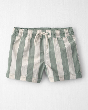 Toddler Boy Recycled Swim Trunks in Stripes, 