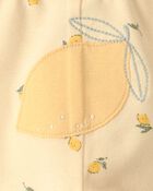 Baby Girl 3-Piece Lemon Bodysuits & Pant Set - Yellow/White, image 3 of 6 slides