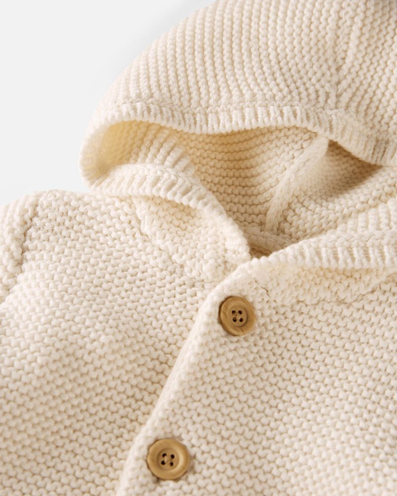 Baby Organic Seed Stitch Cardigan, image 2 of 6 slides