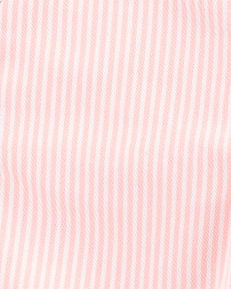 Toddler Girl Hickory Stripe Overalls, image 3 of 4 slides