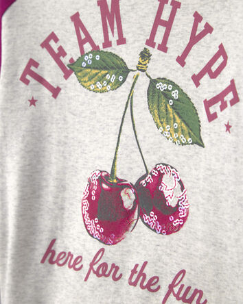 Girls Cherry Long-Sleeve T-Shirt - Grey, 