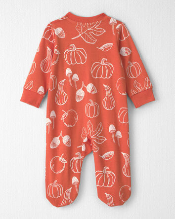 Baby Organic Cotton Sleeper in Autumn Gourds, 