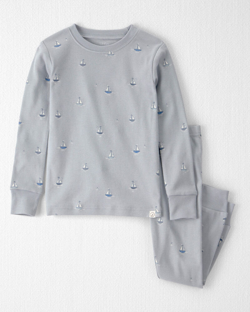 Toddler 2-Piece Organic Cotton Pyjama in Sail Away Print, image 1 of 4 slides