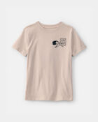 Kids Octopus Surf Graphic Tee - Tan, image 1 of 5 slides