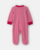 B&eacute;b&eacute; - Grenouill&egrave;re 100 % coton avec fermeture &agrave; glissi&egrave;re double sens &agrave; motif renne &ndash; Rouge, image 2 sur 4 diapositives
