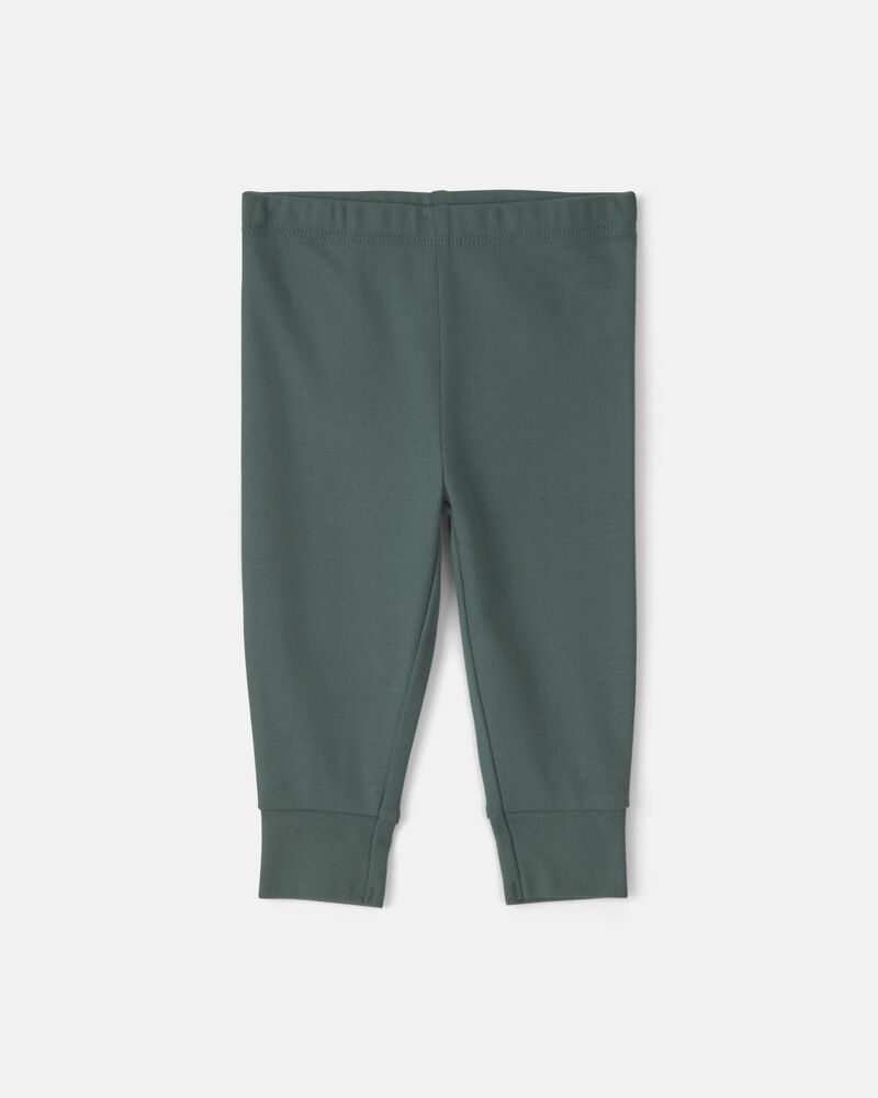 B&eacute;b&eacute; gar&ccedil;on - Ensemble 3 pi&egrave;ces cache-couches manches longues et pantalon &agrave; motif pingouin &ndash; Vert/Gris/Cr&egrave;me, image 2 sur 5 diapositives