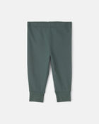 B&eacute;b&eacute; gar&ccedil;on - Ensemble 3 pi&egrave;ces cache-couches manches longues et pantalon &agrave; motif pingouin &ndash; Vert/Gris/Cr&egrave;me, image 2 sur 5 diapositives