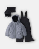Toddler Boy 2 Piece Snowsuit- Grey, image 1 of 13 slides