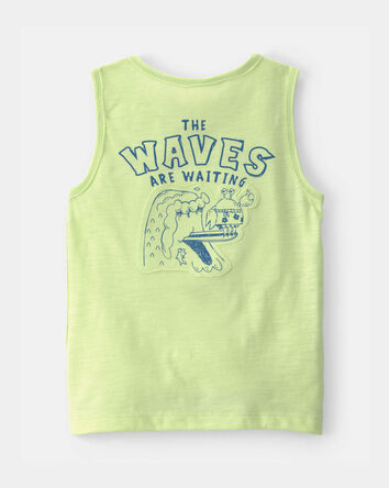 Toddler Boy Surfing Crab Tank Top - Green, 