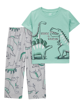 Toddler Dinosaur Print Loose Fit 2-Piece Pyjamas, 