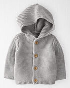 Bébé Cardigan à surpiqûre unique en coton biologique , image 1 sur 6 diapositives
