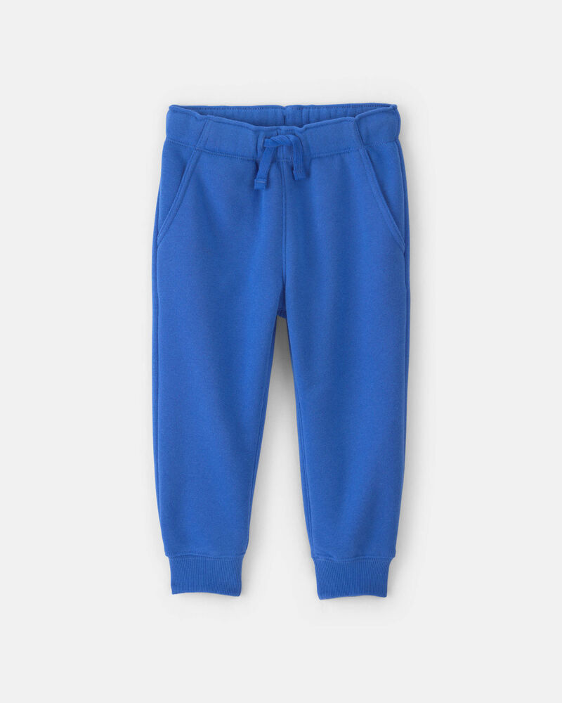 Toddler Boy Fleece Joggers - Blue, image 1 of 4 slides