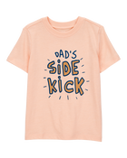 Toddler Boy Dad's Side Kick Short-Sleeve Graphic Tee - Orange, image 1 of 3 slides