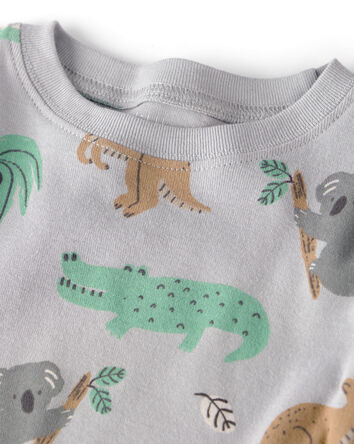 Toddler 2-Piece Organic Cotton Pyjama in Aussie Friends Print, 