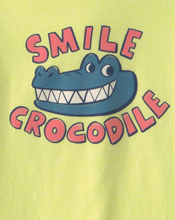 Tout-petit gar&ccedil;on - T-shirt graphique &agrave; manches longues Crocodile - Jaune, 