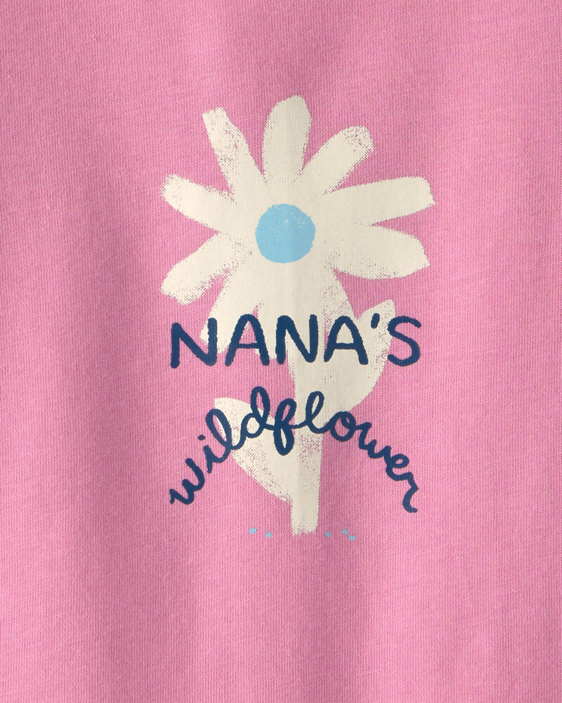 Baby Girl 'Nana's Wildflower' Graphic Bodysuit - Pink, image 2 of 3 slides