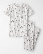 Kid 2-Piece Organic Cotton Pyjamas in Palm Trees, image 1 of 4 slides