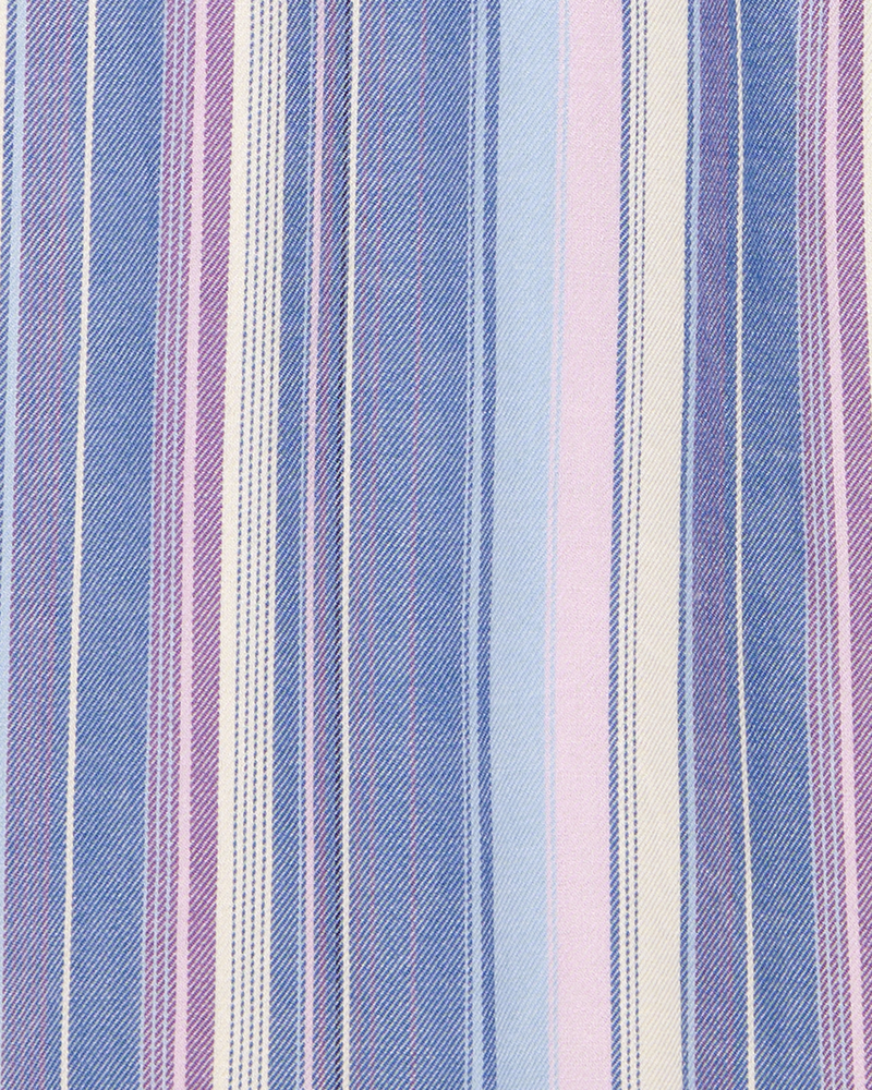 Toddler Multi Striped Flutter Jumpsuit -Blue, image 2 of 3 slides