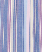 Toddler Multi Striped Flutter Jumpsuit -Blue, image 2 of 3 slides
