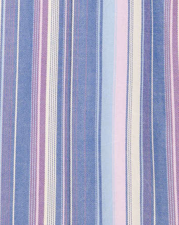 Toddler Multi Striped Flutter Jumpsuit -Blue, 