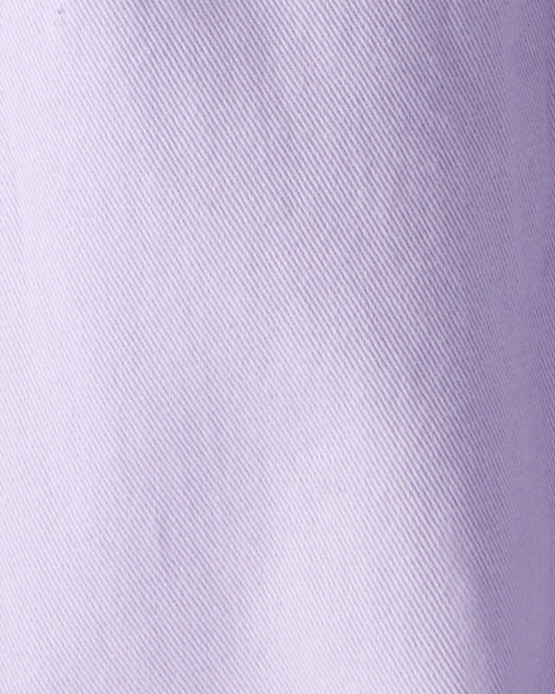 Toddler Girl Cotton Cargo Joggers - Purple, image 4 of 5 slides