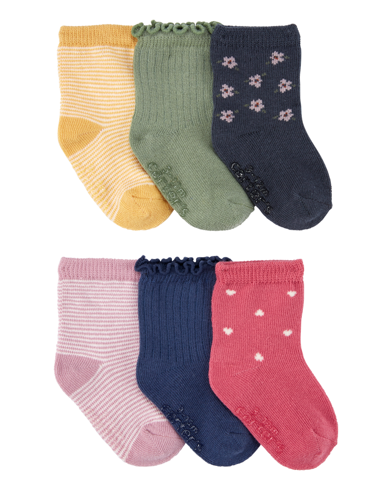 Baby 6-Pack Crew Socks, image 1 of 2 slides