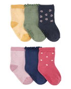 Baby 6-Pack Crew Socks, image 1 of 2 slides
