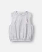 Toddler Girl 'Bunsicle' Elastic Waist Tank - Heather Grey, image 2 of 5 slides